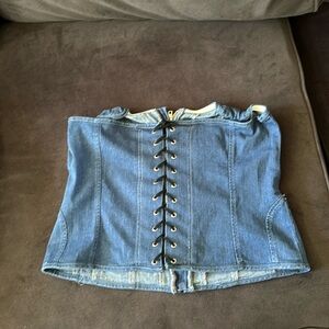 SHEIN Denim Corset Top